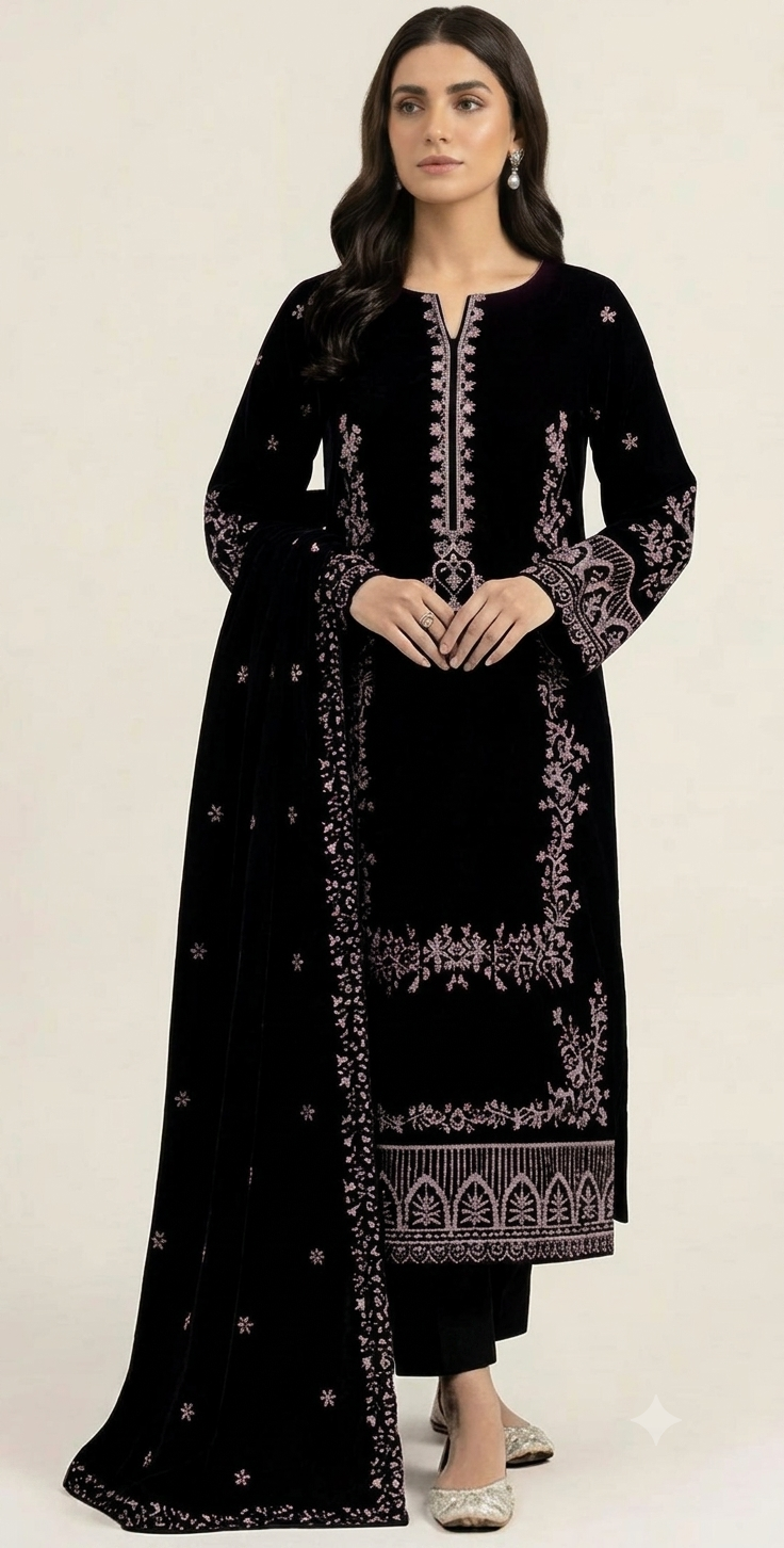 Zarqasha Summer Collection – 3 Piece Embroidered Lawn Suit