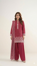 Premium Lawn 3-Piece Heavy Embroidered Suit