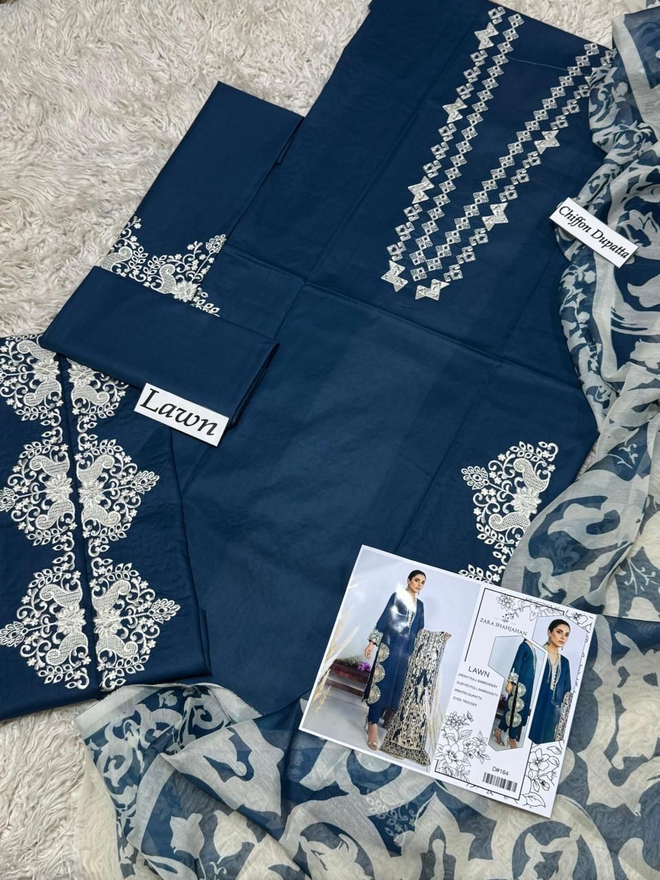 Premium Lawn Heavy Embroidered 3 Piece Suit