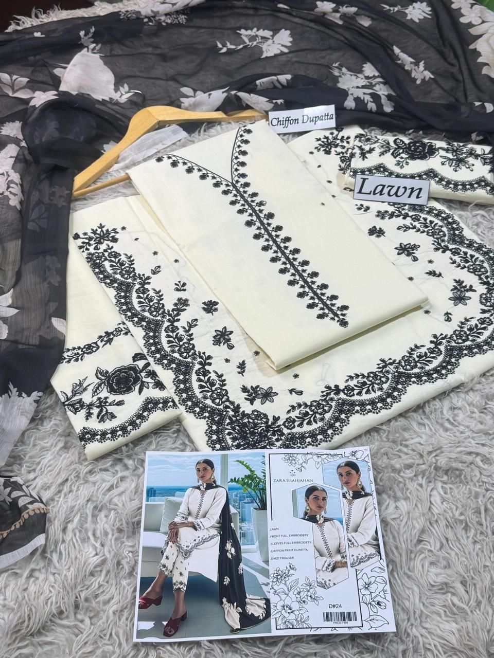 Premium Lawn Heavy Embroidered 3 Piece Suit