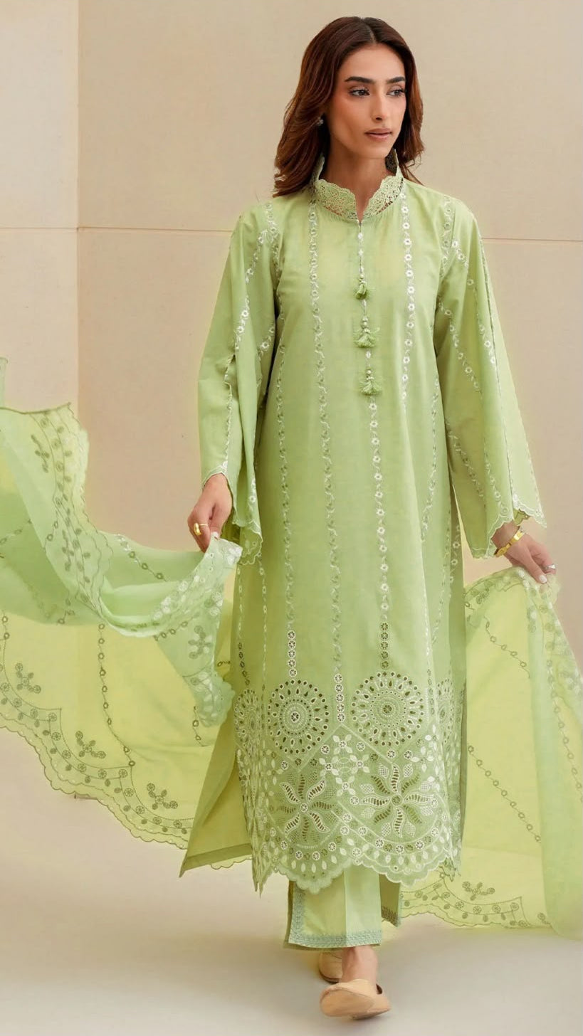 EMBROIDERY 3 PIECE UNSTITCHED LOWN SUIT