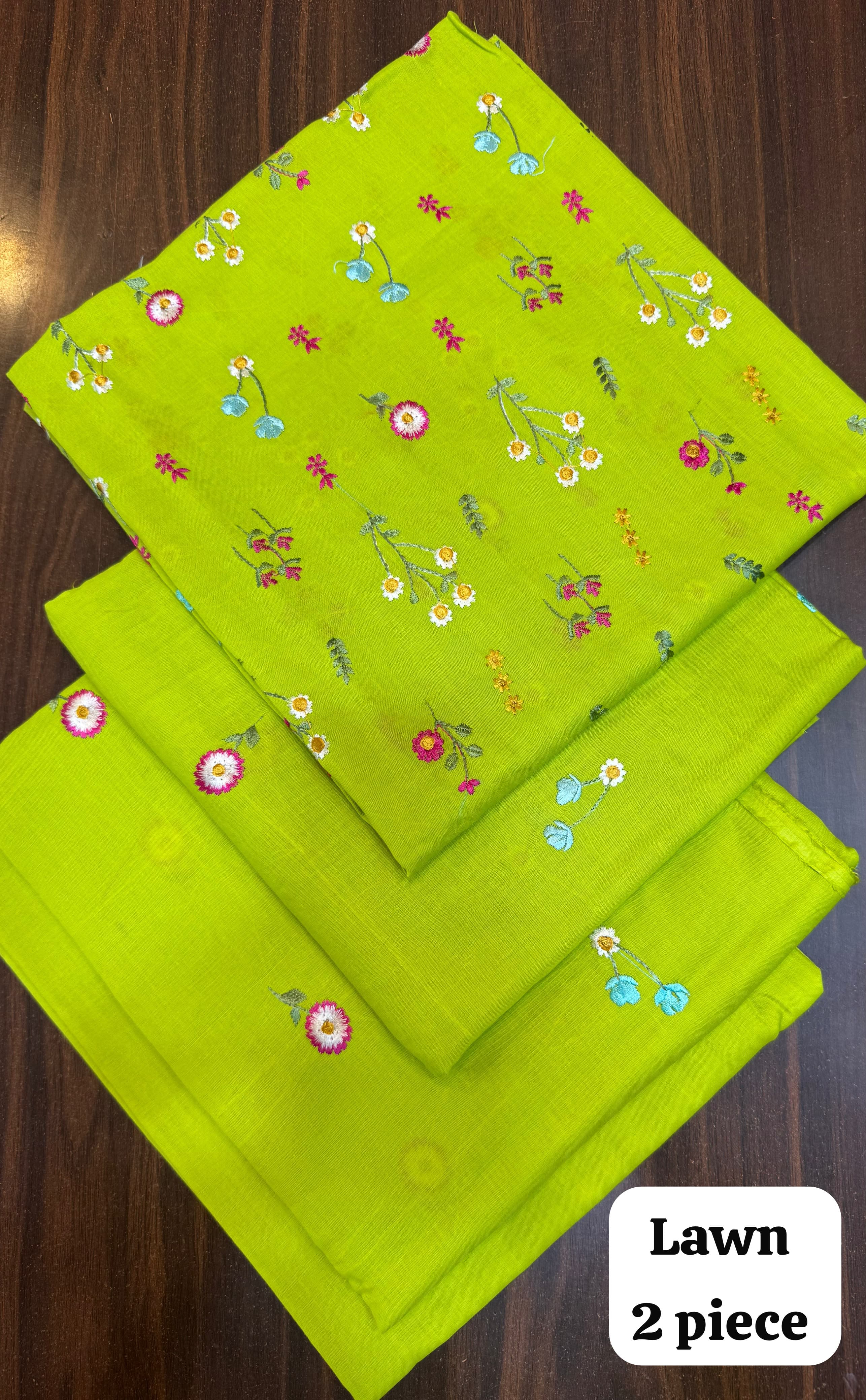 EMBROIDERY 2 PIECE LOWN UNSTITCHED SUIT