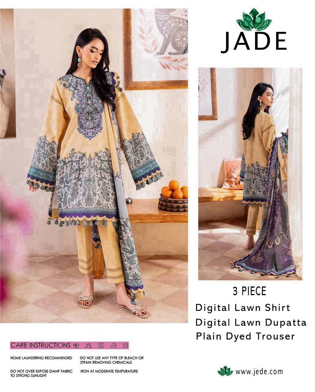 DIGITAL PRINTED UNSTITCHED LAWN 3 PIECE