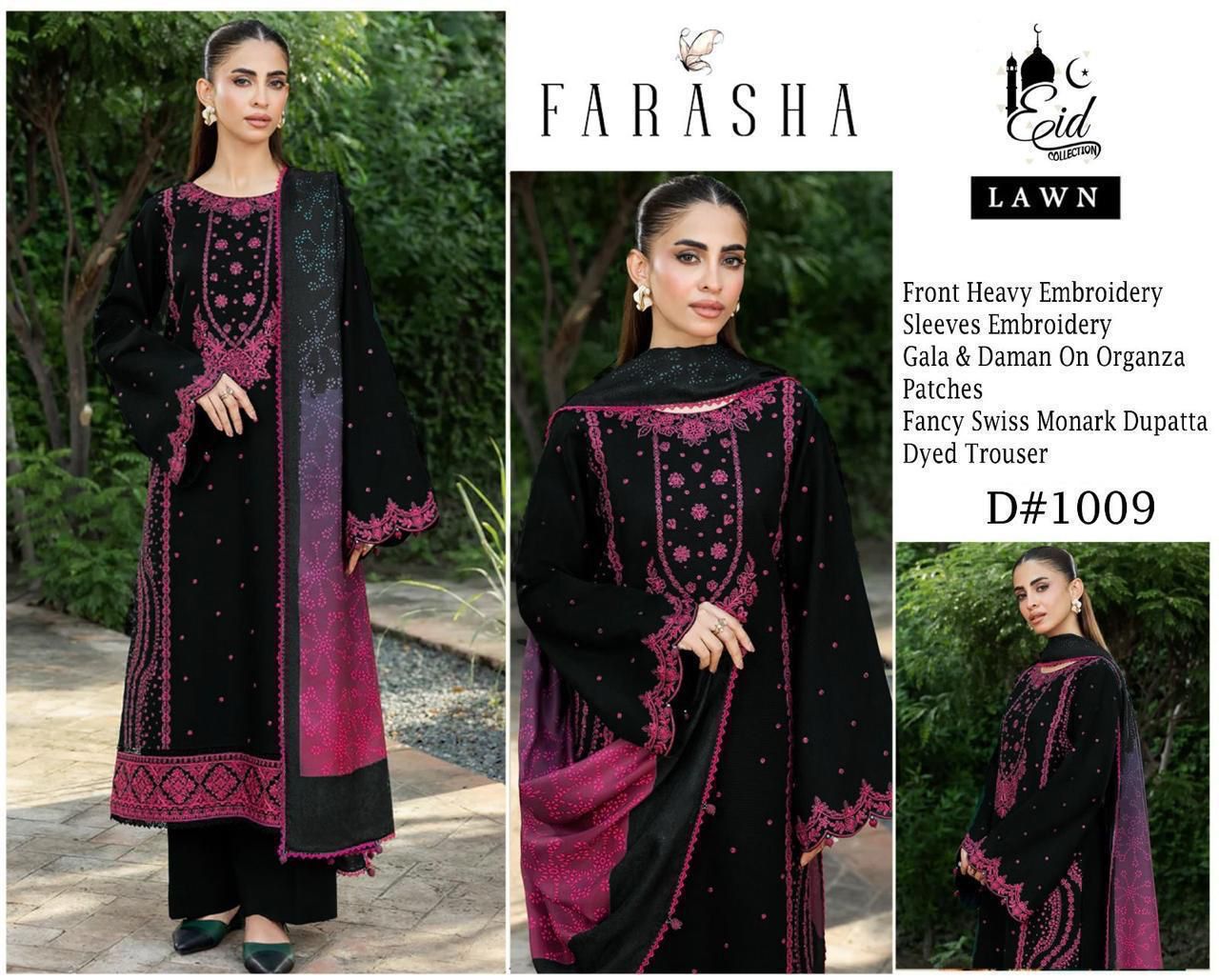 EMBROIDERY 3 PIECE LOWN SUIT