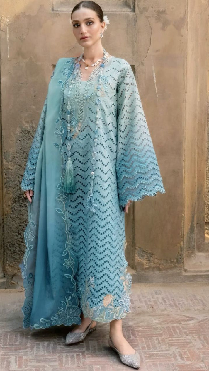 EMBROIDERY 3 PIECE LOWN UNSTITCHED SUIT