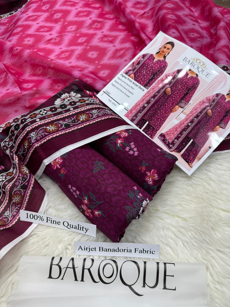 SUMMER COLLECTION DIGITAL PRINTED LOWN 3 PIECE SUIT