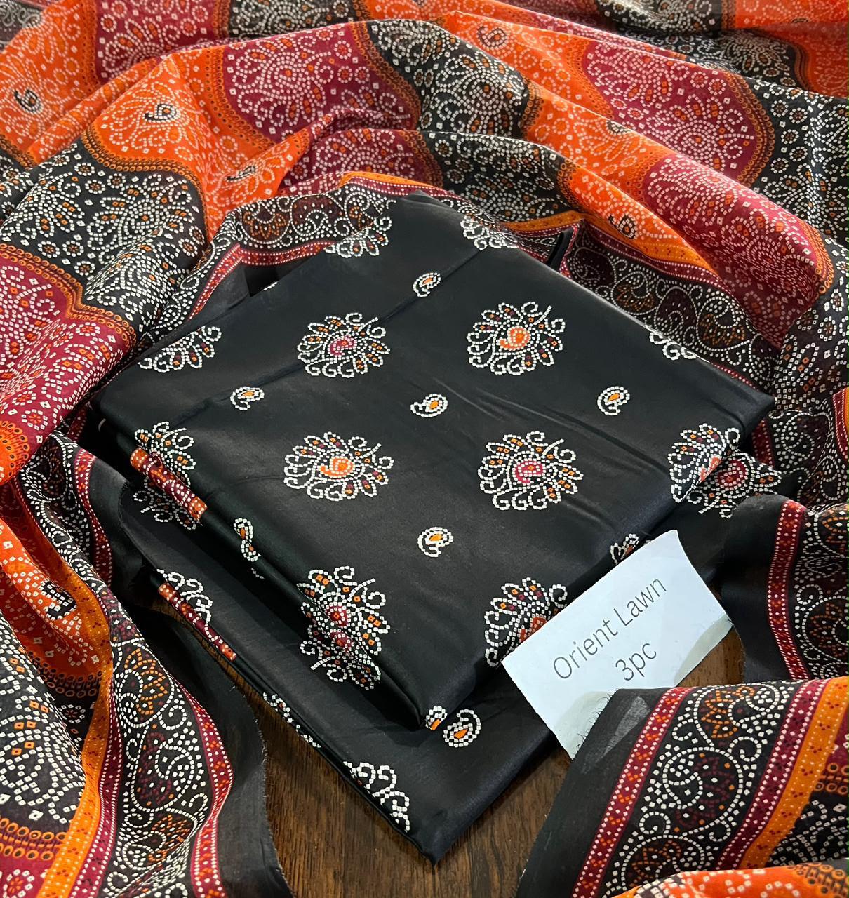 PRINTED UNSTITCHED LOWN SUIT