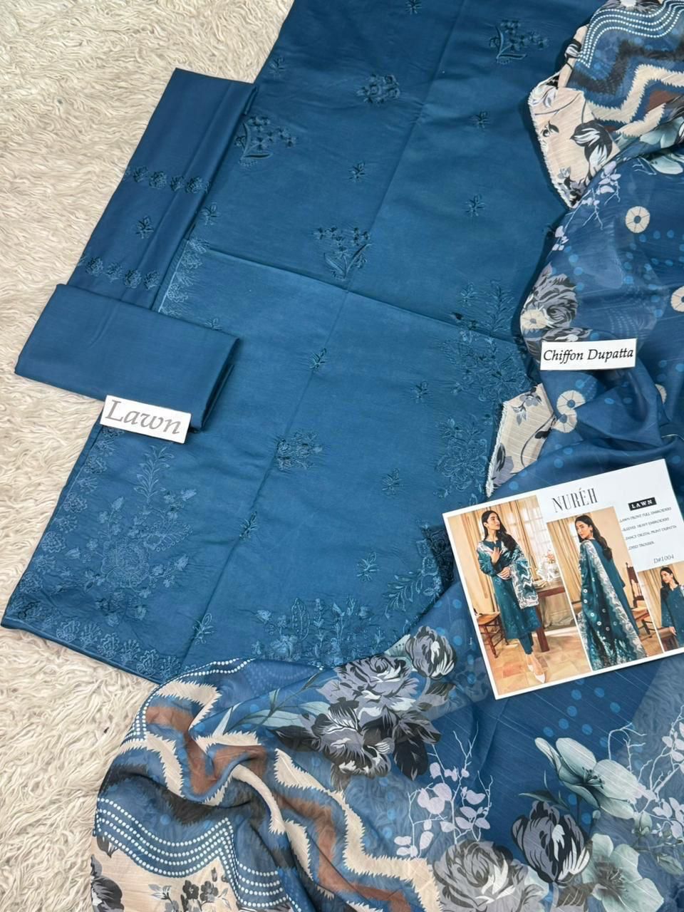 EMBROIDERY 3 PIECE UNSTITCHED SUIT