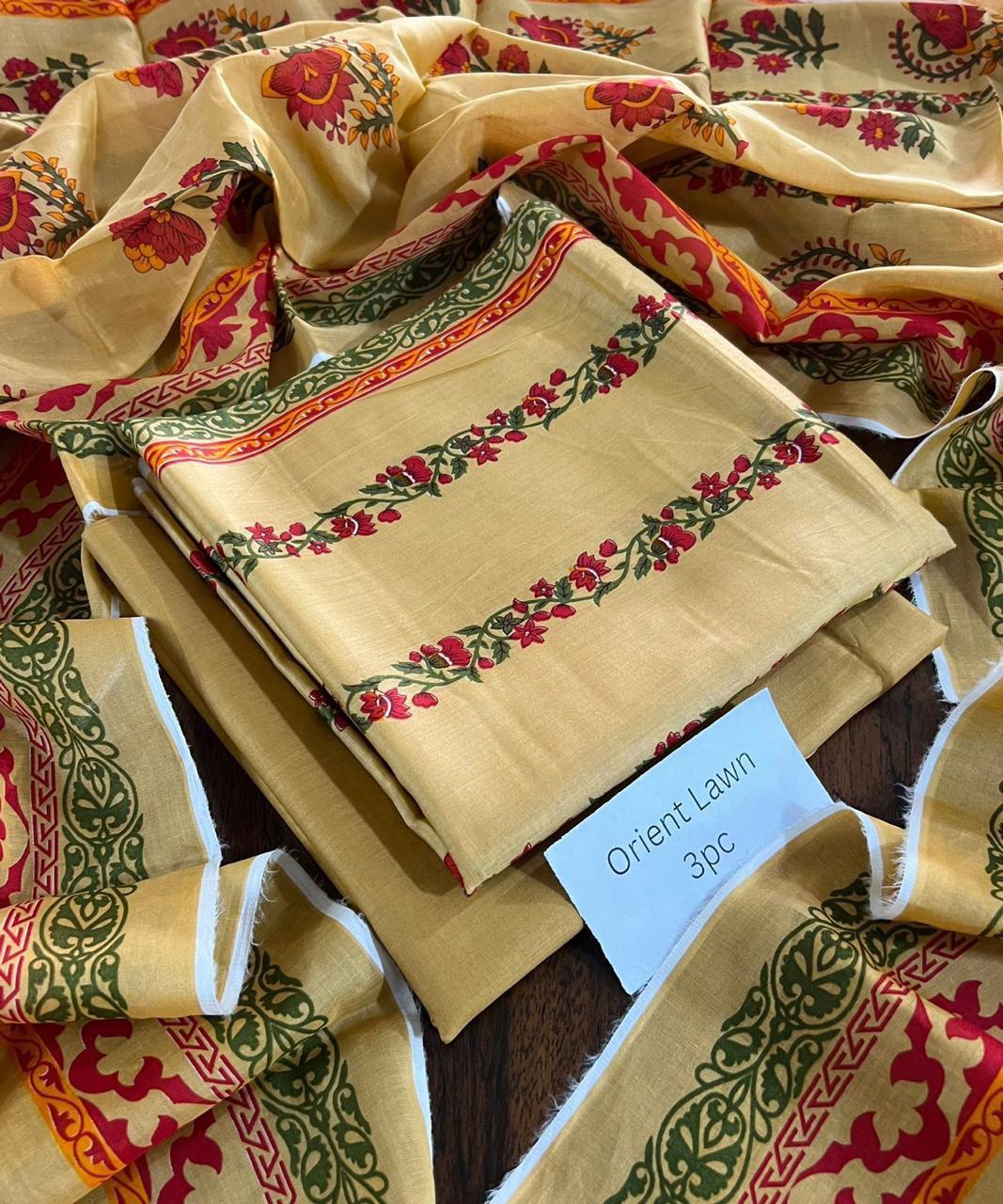 PRINTED LOWN UNSTITCHED SUIT