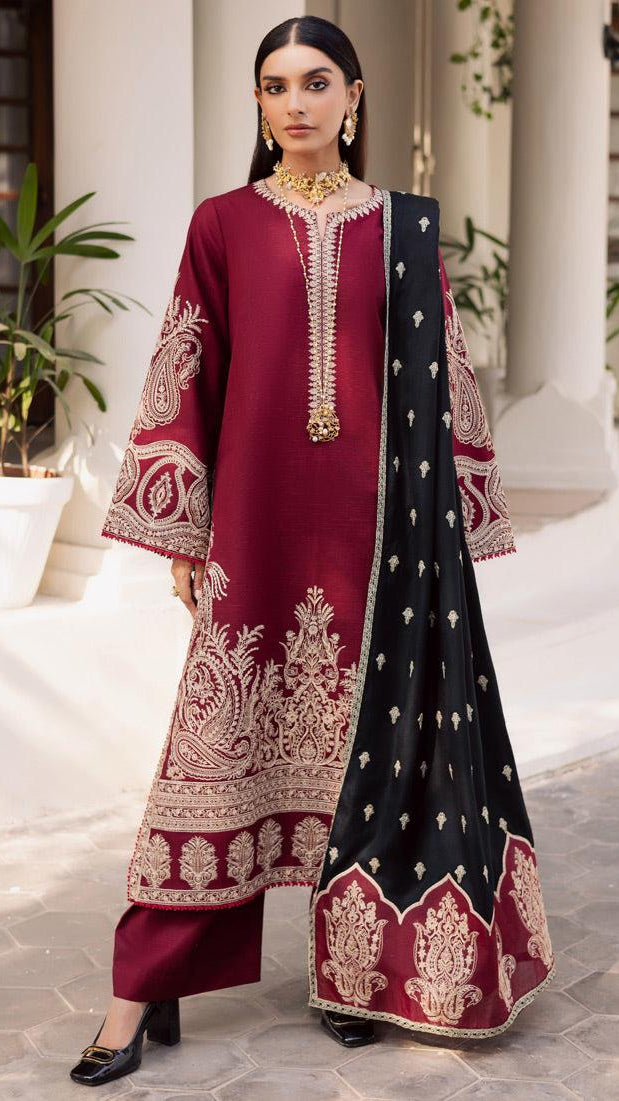 EMBROIDERY 3 PIECE UNSTITCHED LOWN SUIT