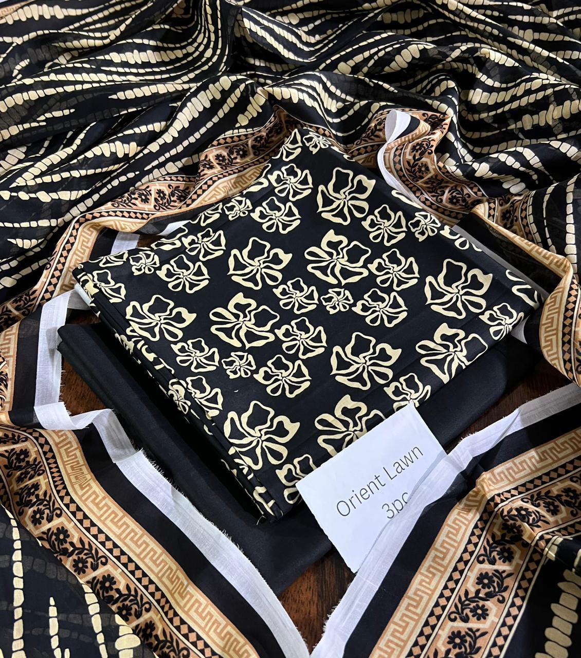 PRINTED UNSTITCHED LOWN SUIT