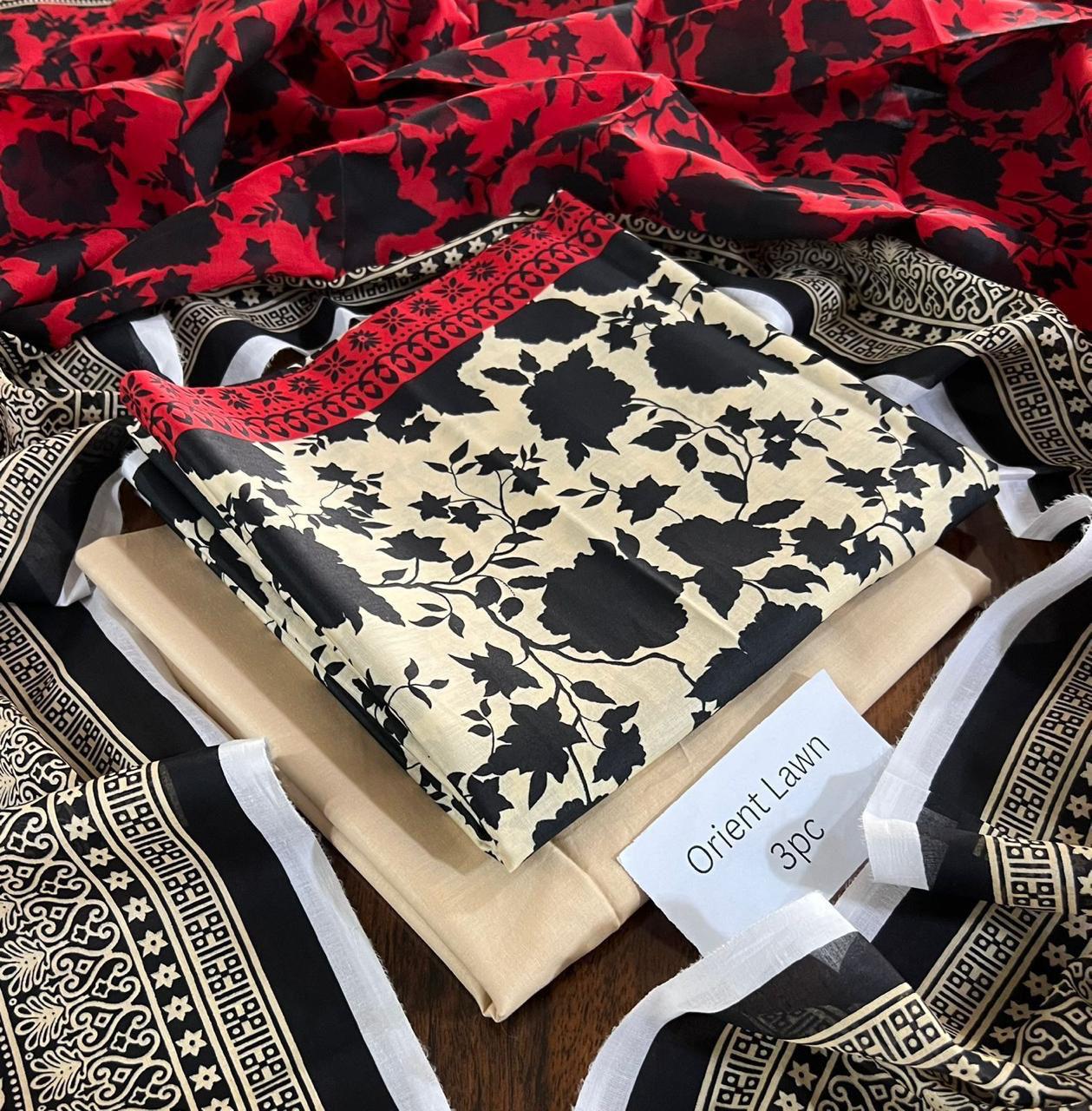 PRINTED UNSTITCHED LOWN SUIT