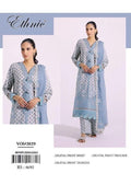 DIGITAL PRINTED WITH PATCHES 3 PIECE UNSTITCHED LOWN SUIT