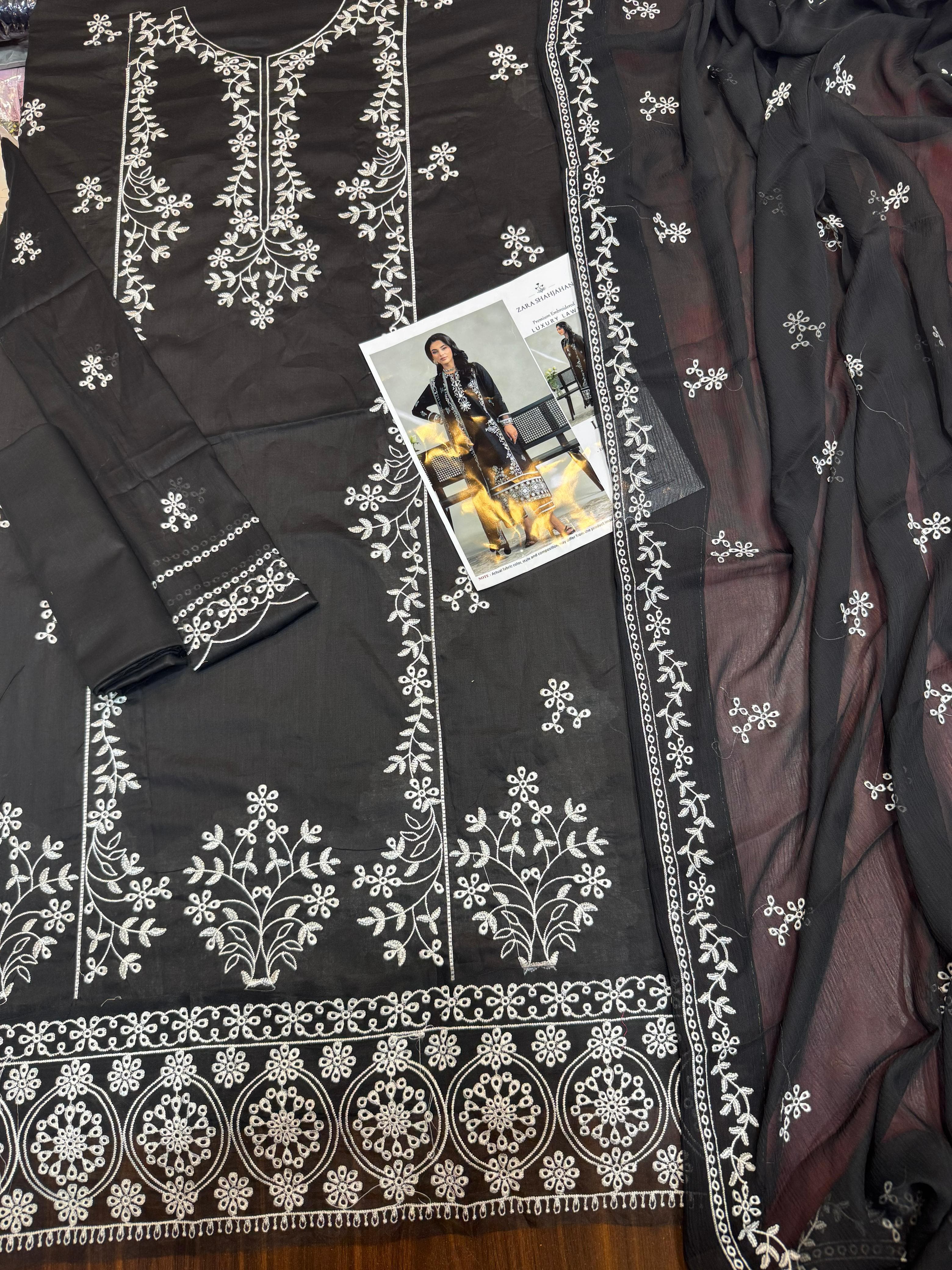 EMBROIDERY 3 PIECE SUIT