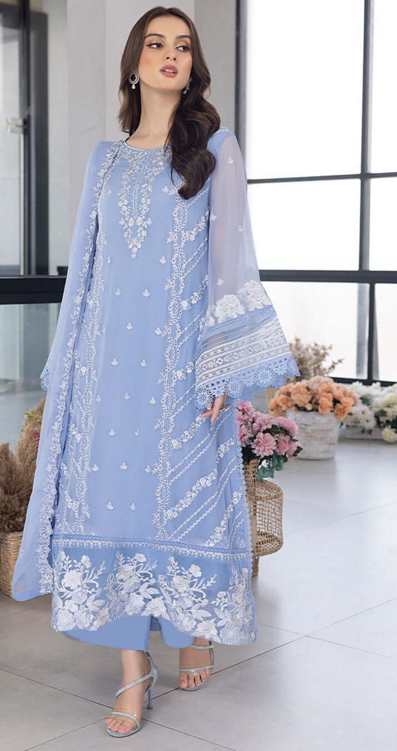 SUMMER COLLECTION HEAVY EMBROIDERY 3 PIECE SUIT