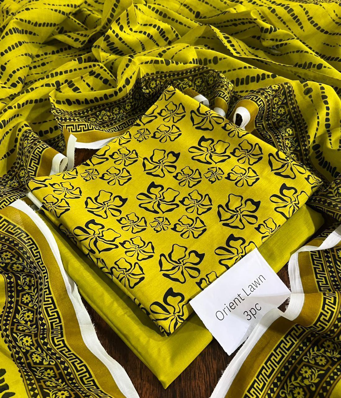 PRINTED UNSTITCHED LOWN SUIT