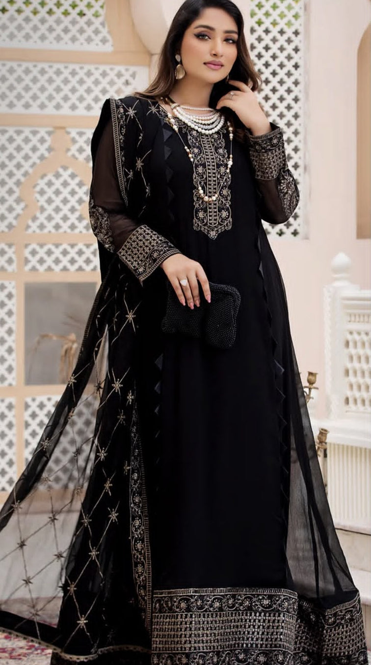 EMBROIDERY 3 PIECE UNSTITCHED LOWN SUIT