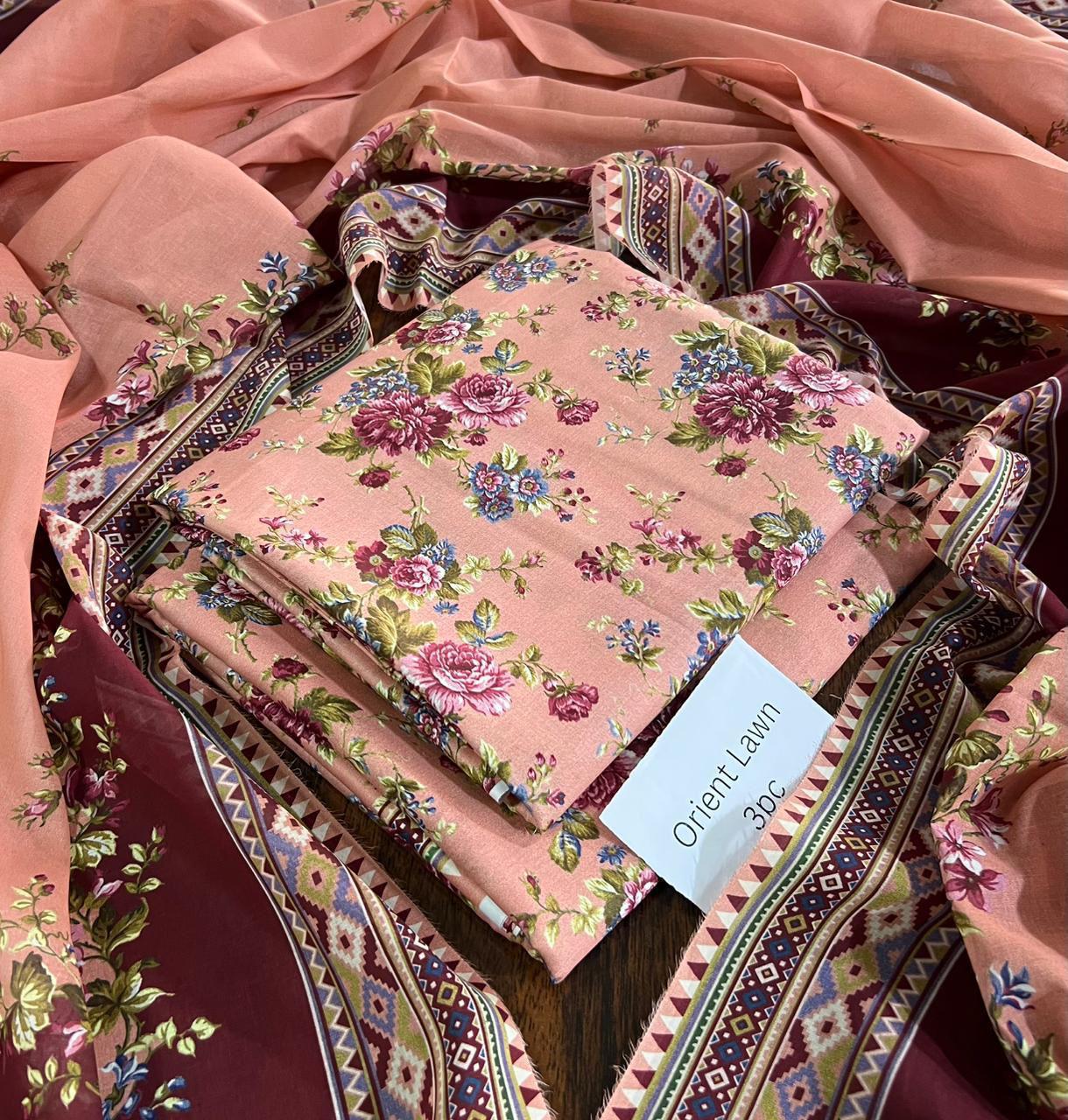 PRINTED UNSTITCHED LOWN SUIT