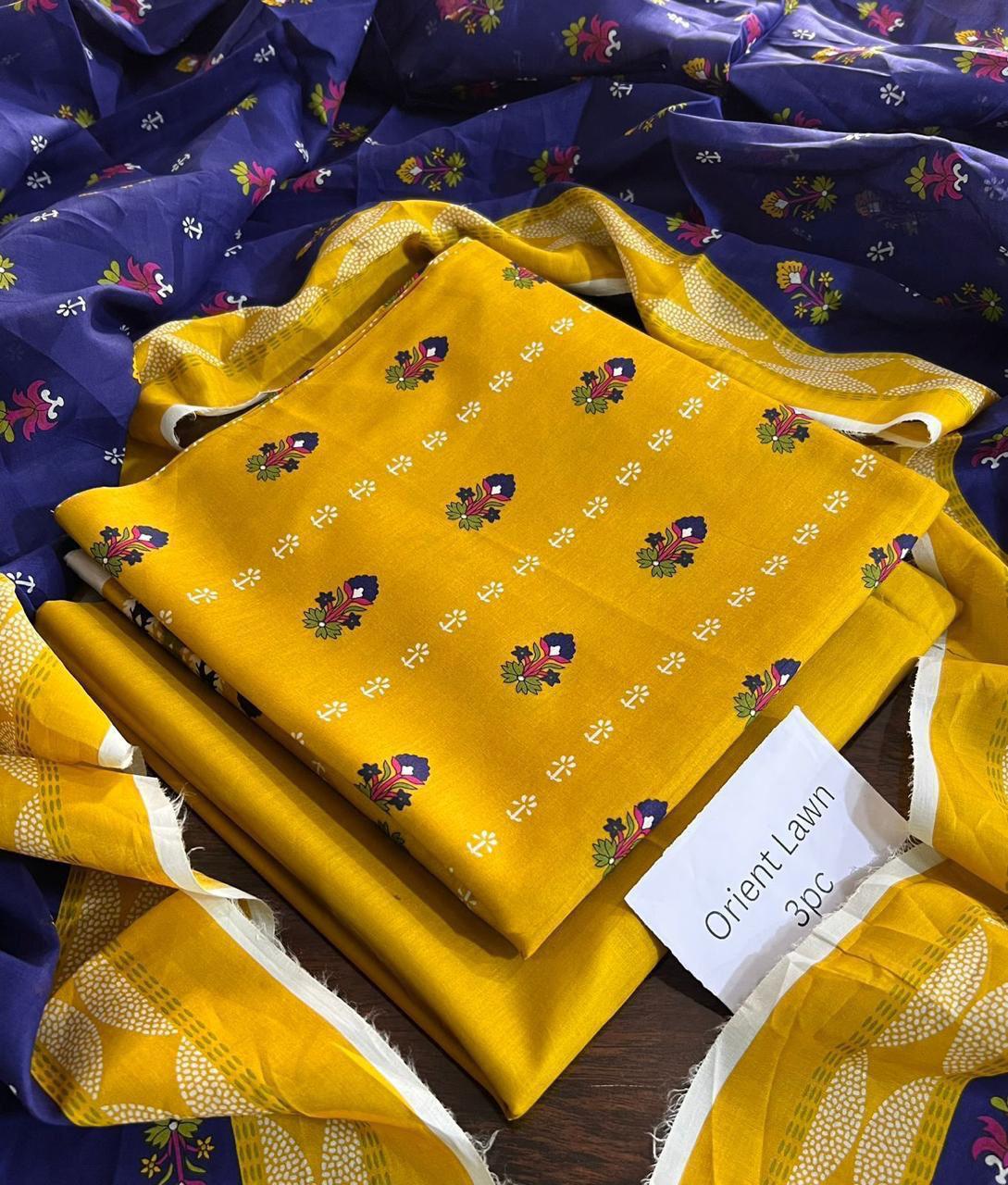 PRINTED LOWN UNSTITCHED SUIT