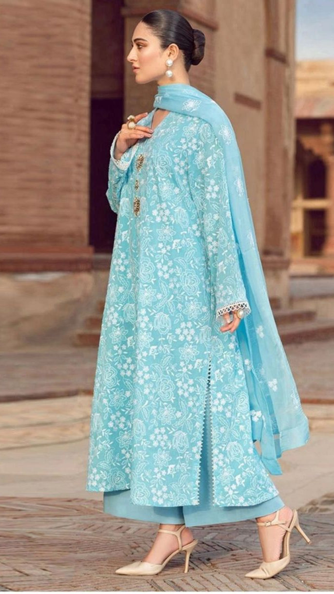 EMBROIDERY 3 PIECE LOWN UNSTITCHED SUIT