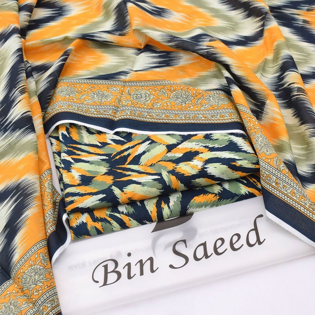 SUMMER COLLECTION DIGITAL PRINTED 3 PIECE LOWN SUIT