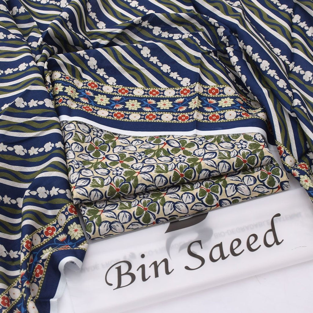 SUMMER COLLECTION DIGITAL PRINTED 3 PIECE LOWN SUIT