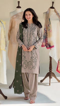 EMBROIDERY 3 PIECE LOWN SUIT