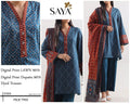 DIGITAL PRINTED 3 PIECE UNSTITCHED LOWN SUIT