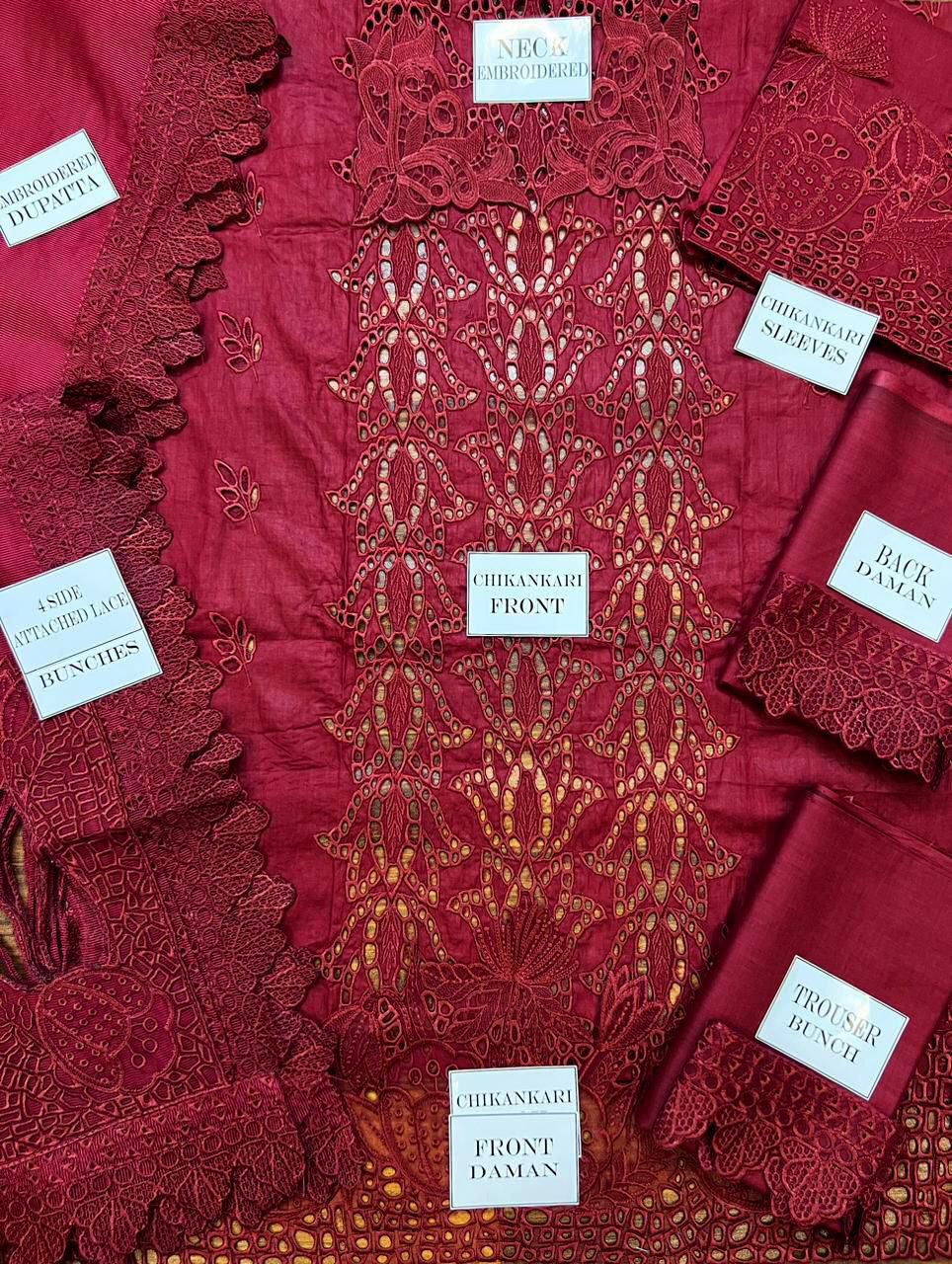 HEAVY EMBROIDERY 3 PIECE UNSTITCHED LOWN SUIT