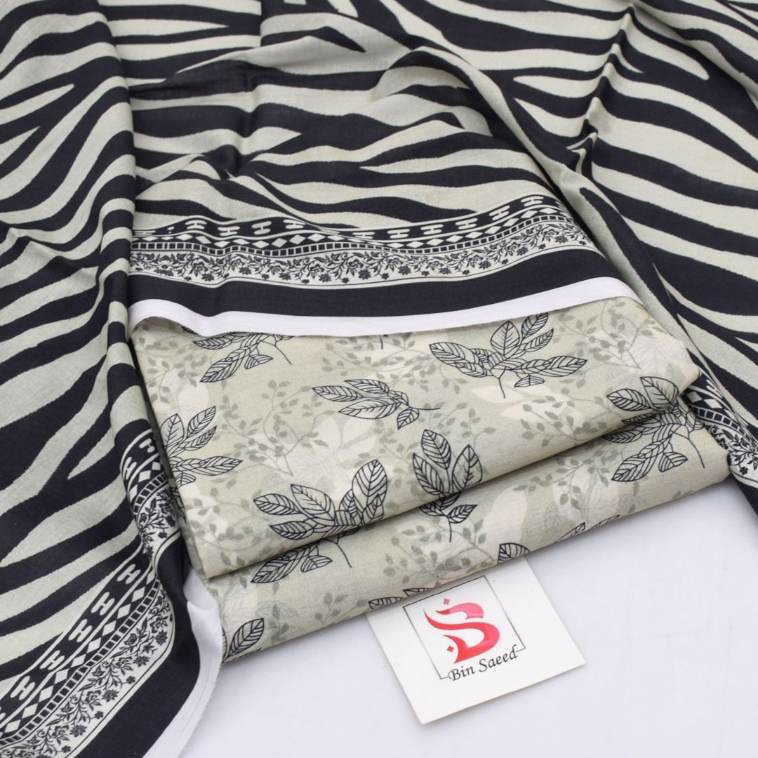 SUMMER COLLECTION DIGITAL PRINTED 3 PIECE LOWN SUIT