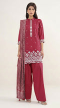 EMBROIDERY 3 PIECE LOWN SUIT