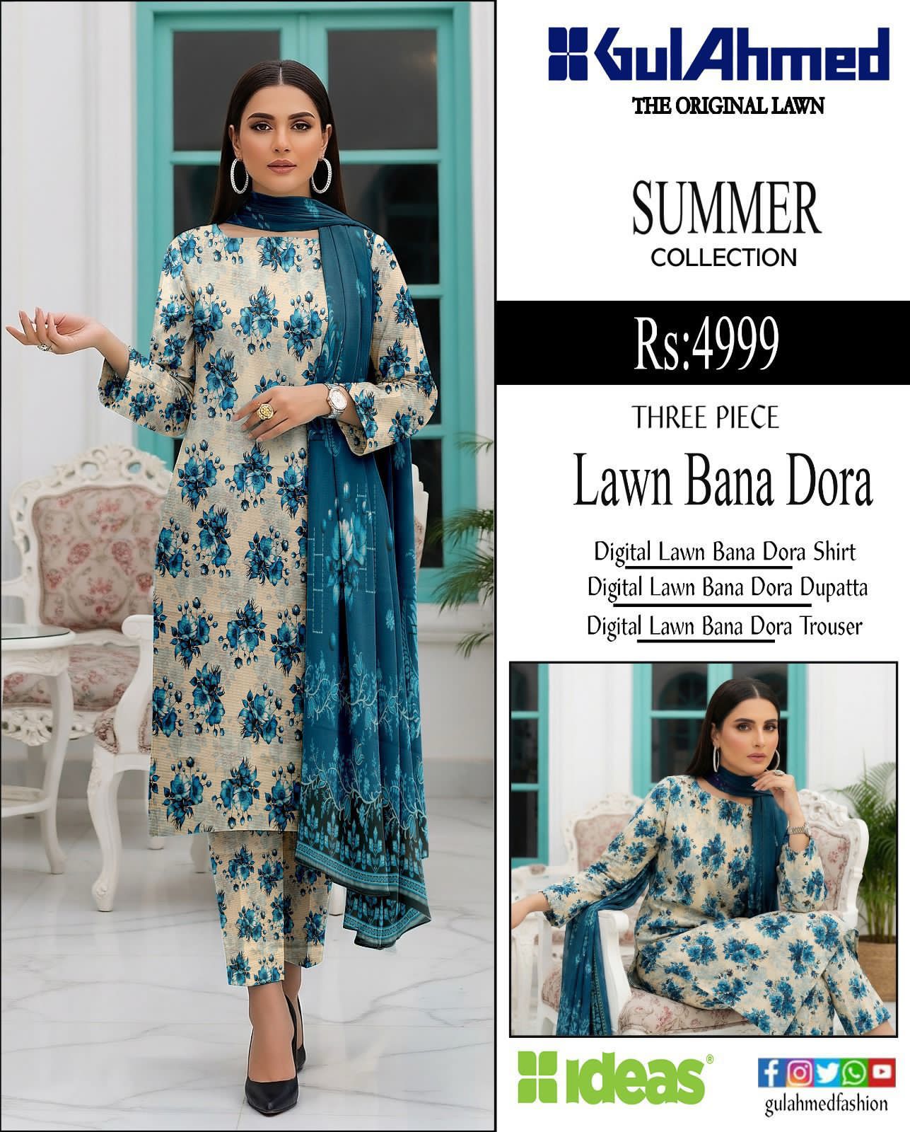 DIGITAL PRINTED  LOWN SUIT