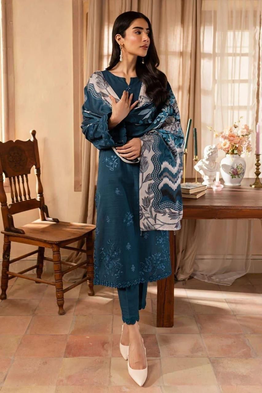 EMBROIDERY 3 PIECE UNSTITCHED SUIT