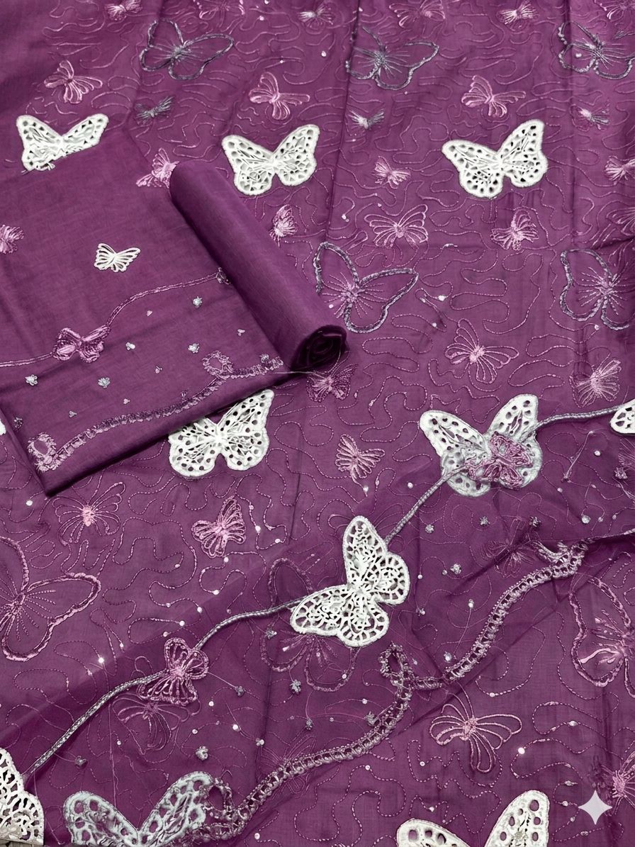 SUMMER COLLECTION EMBROIDERY 2 PIECE SUIT