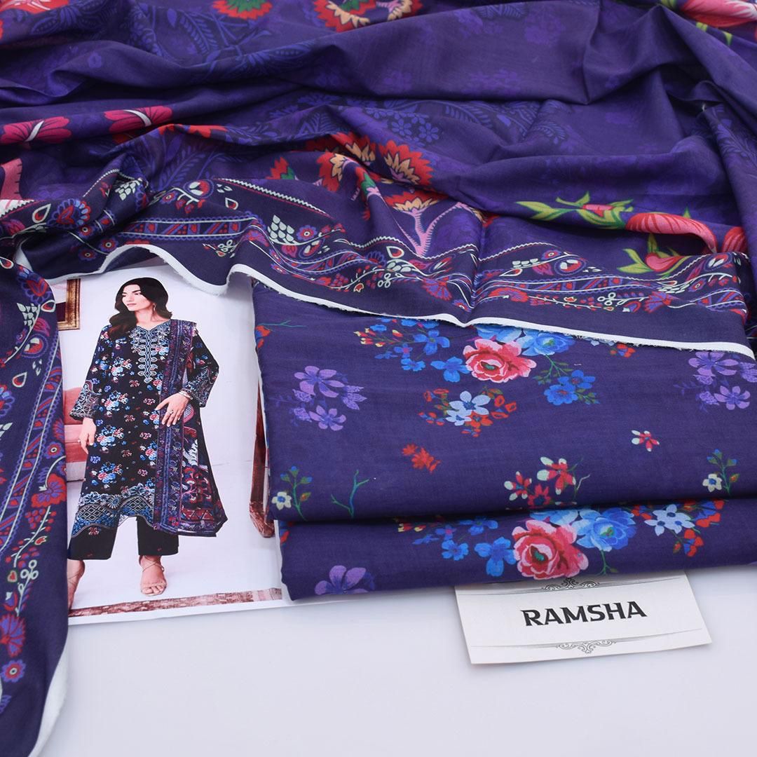 DIGITAL PRINTED LOWN UNSTITCHED SUIT