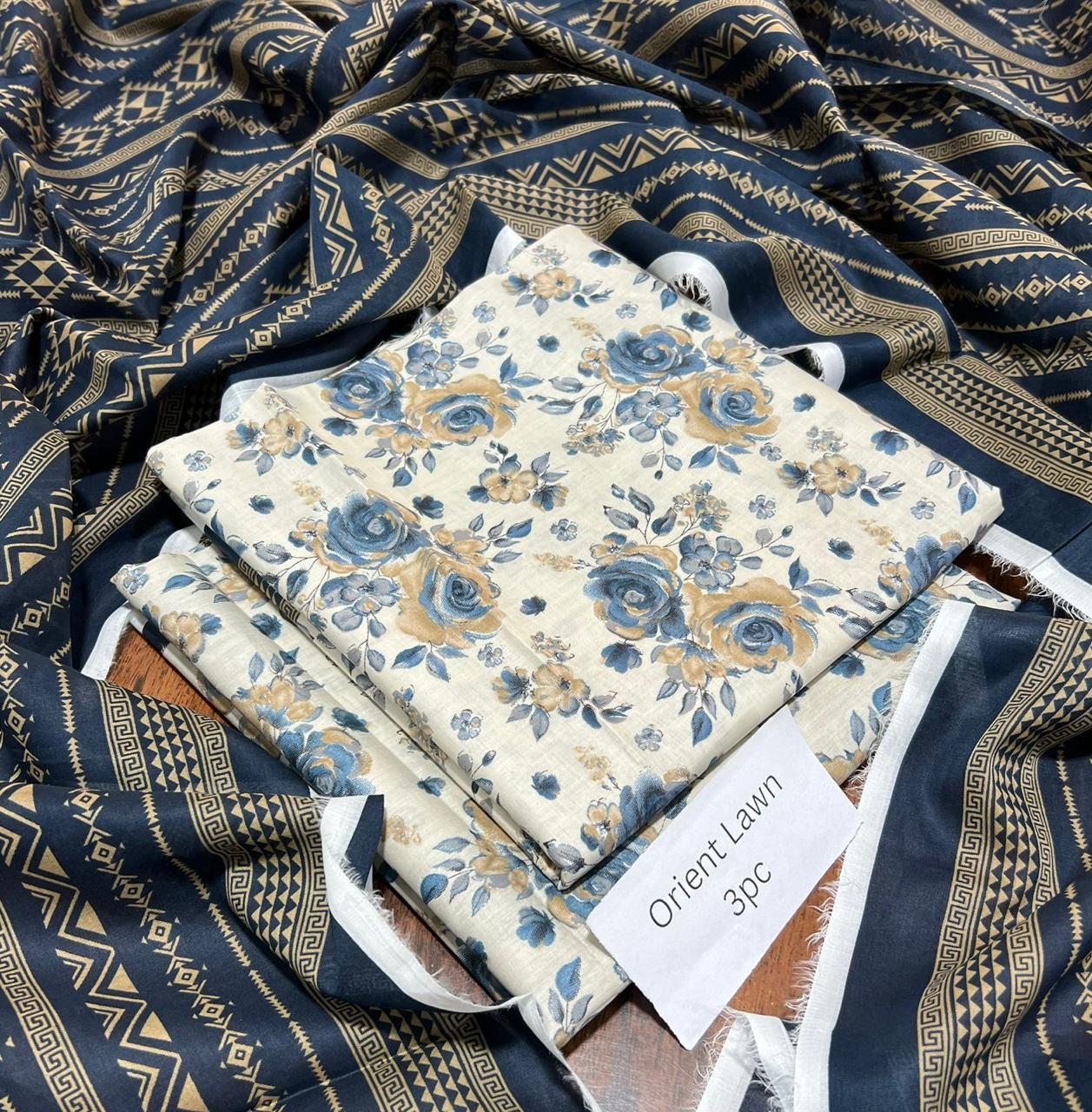 PRINTED UNSTITCHED LOWN SUIT