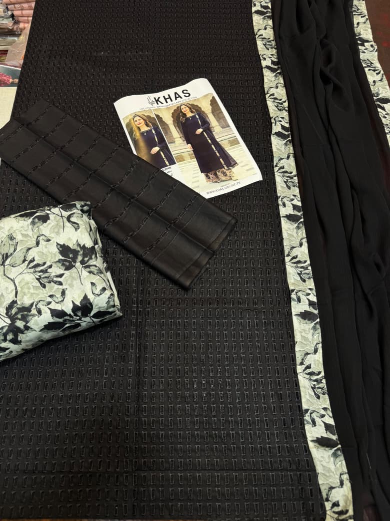 EMBROIDERY 3 PIECE LOWN UNSTITCHED SUIT