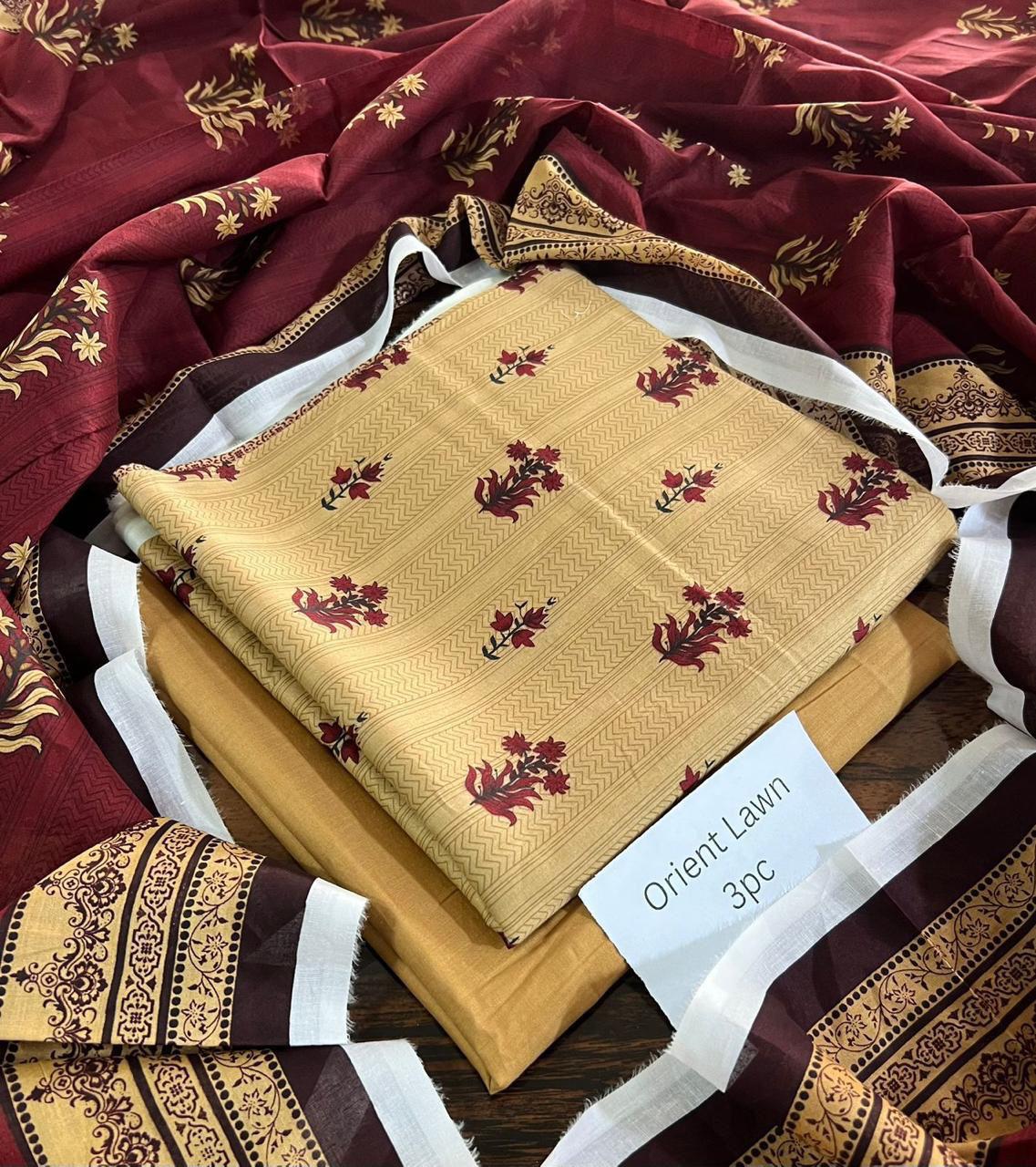 PRINTED UNSTITCHED LOWN SUIT