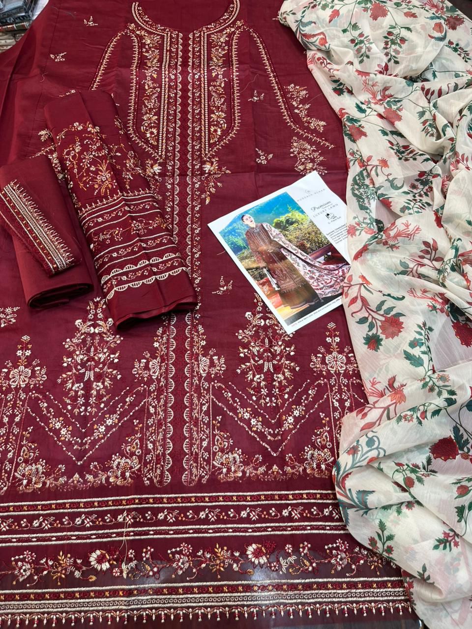 SUMMER COLLECTION HEAVY EMBROIDERY 3 piece SUIT