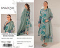 DIGITAL PRINTED WITH PATCHES 3 PIECE UNSTITCHED LOWN SUIT