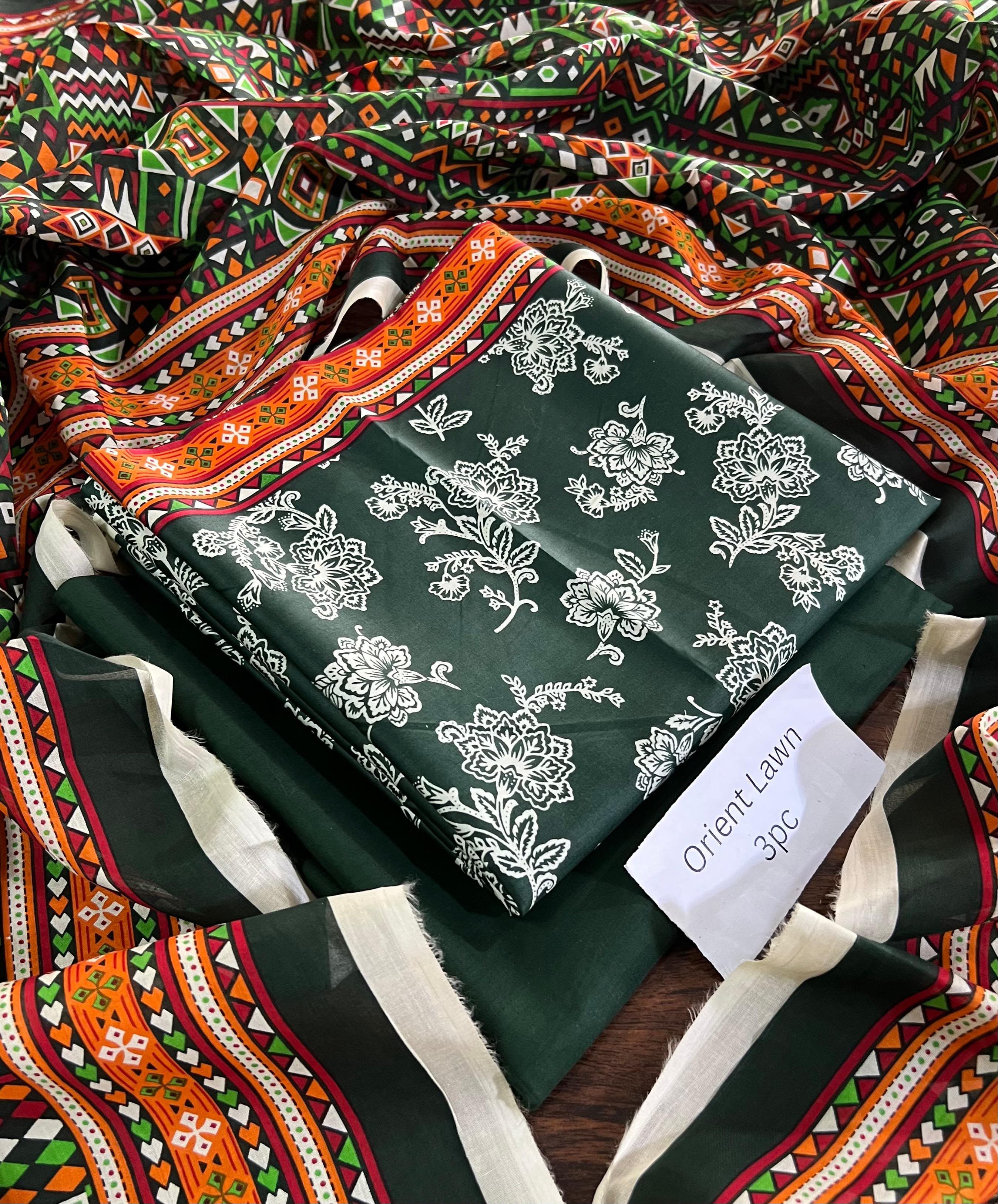 PRINTED UNSTITCHED LOWN SUIT