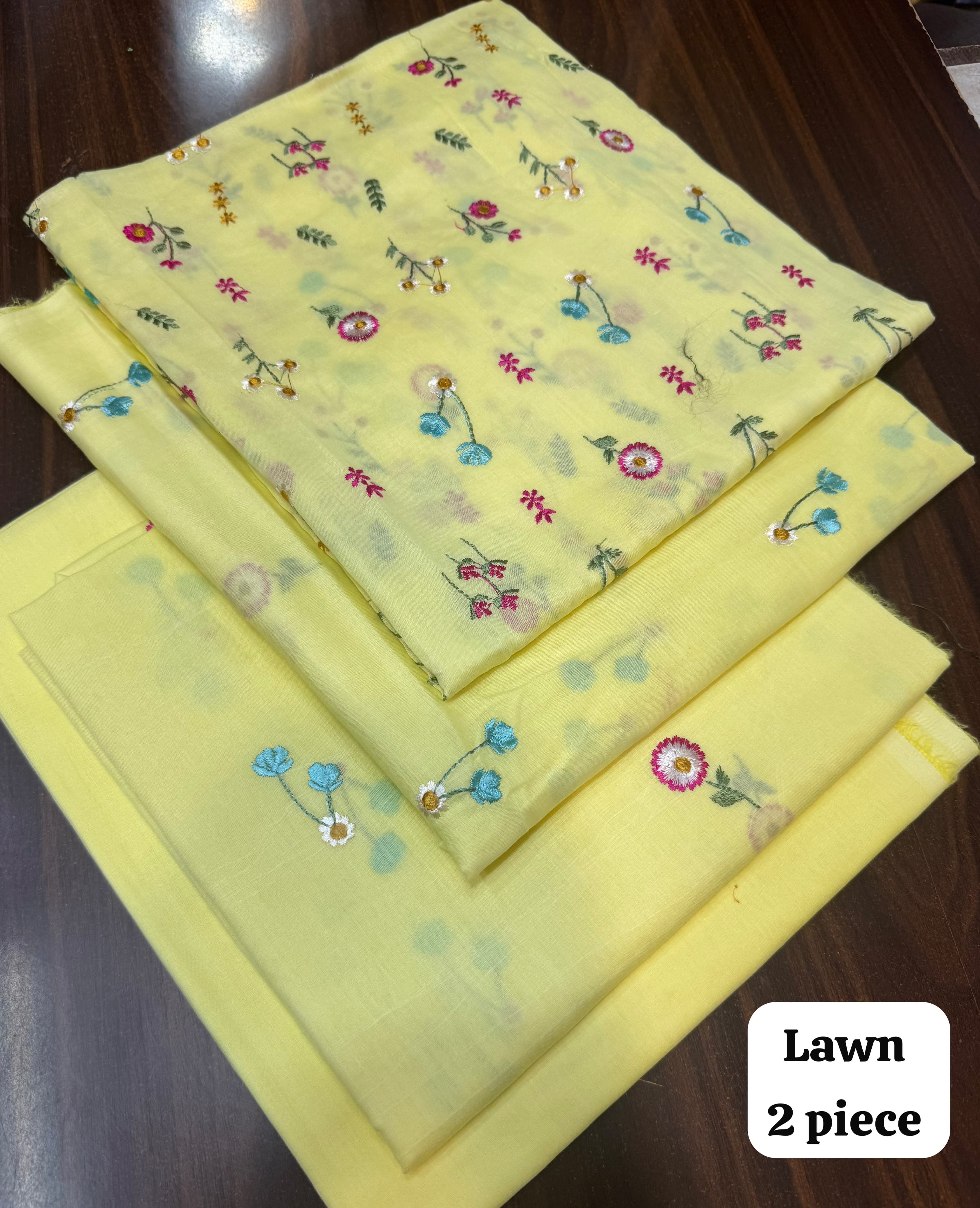 EMBROIDERY 2 PIECE LOWN UNSTITCHED SUIT