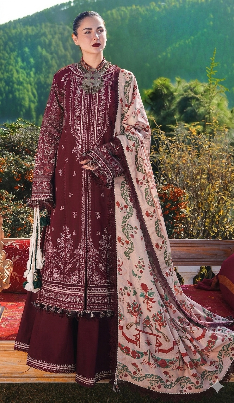 SUMMER COLLECTION HEAVY EMBROIDERY 3 piece SUIT