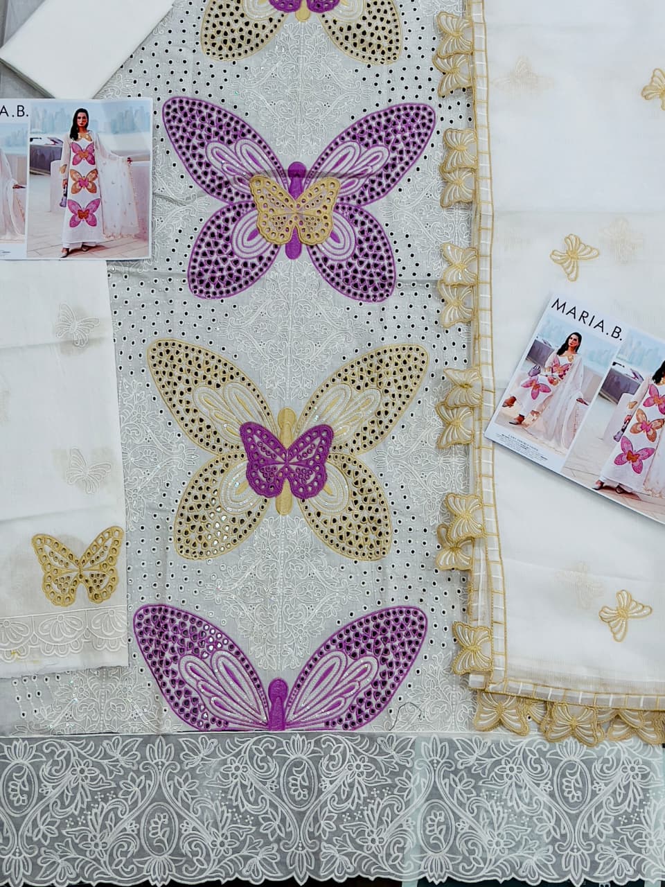EMBROIDERY 3 PIECE UNSTITCHED LOWN SUIT