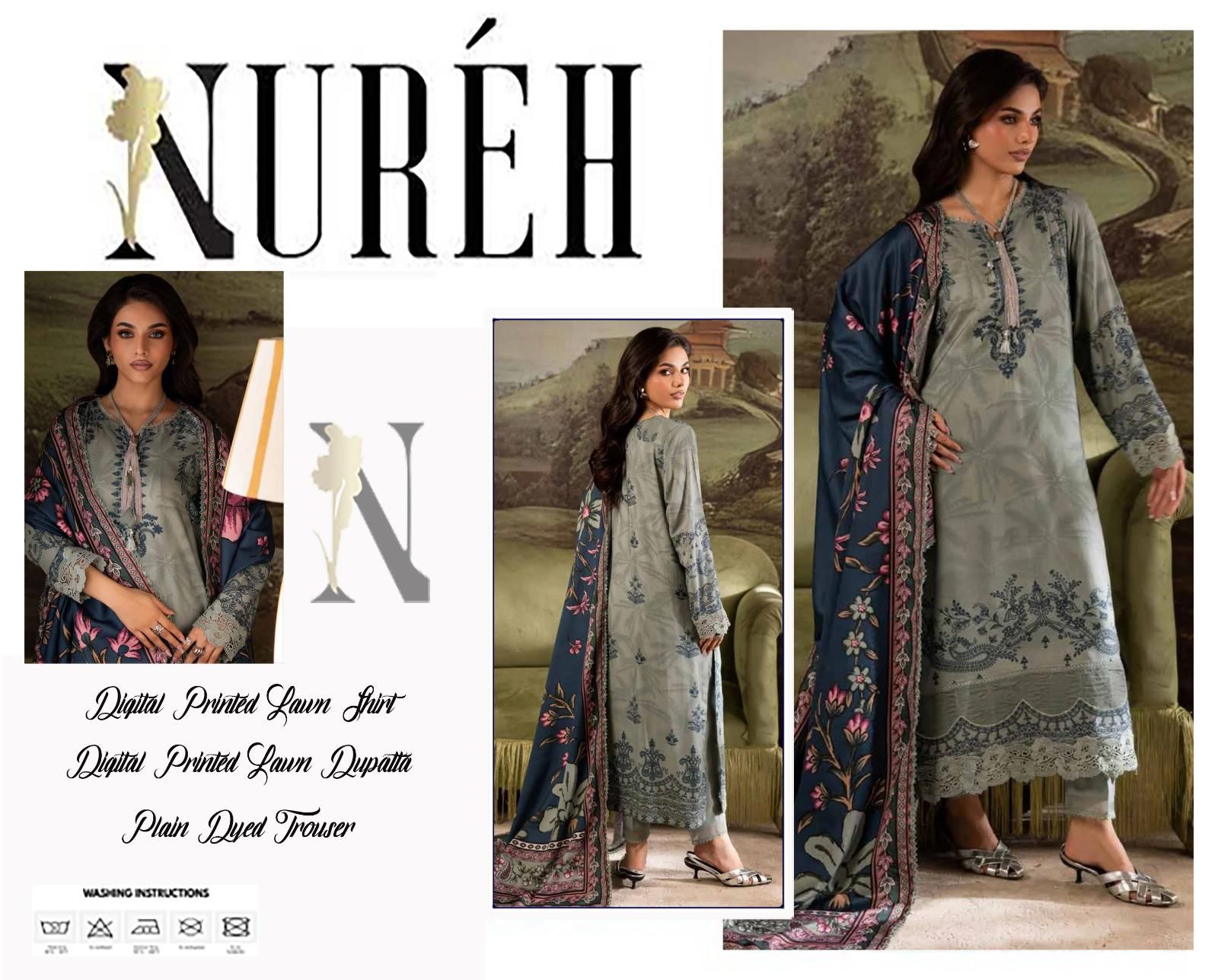 DIGITAL PRINTED LOWN UNSTITCHED SUIT