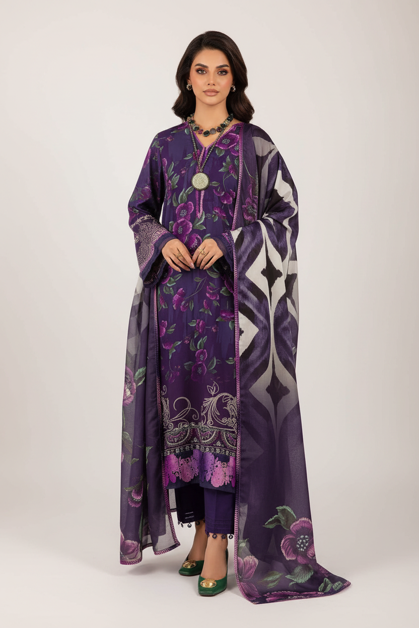 DIGITAL PRINTED LOWN UNSTITCHED SUIT
