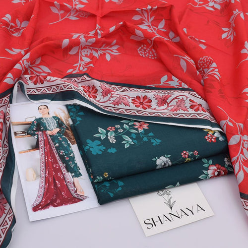 DIGITAL PRINTED LOWN UNSTITCHED SUIT