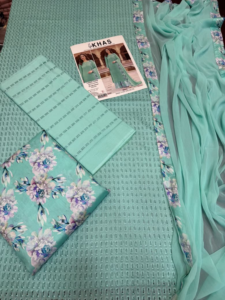 EMBROIDERY 3 PIECE LOWN UNSTITCHED SUIT