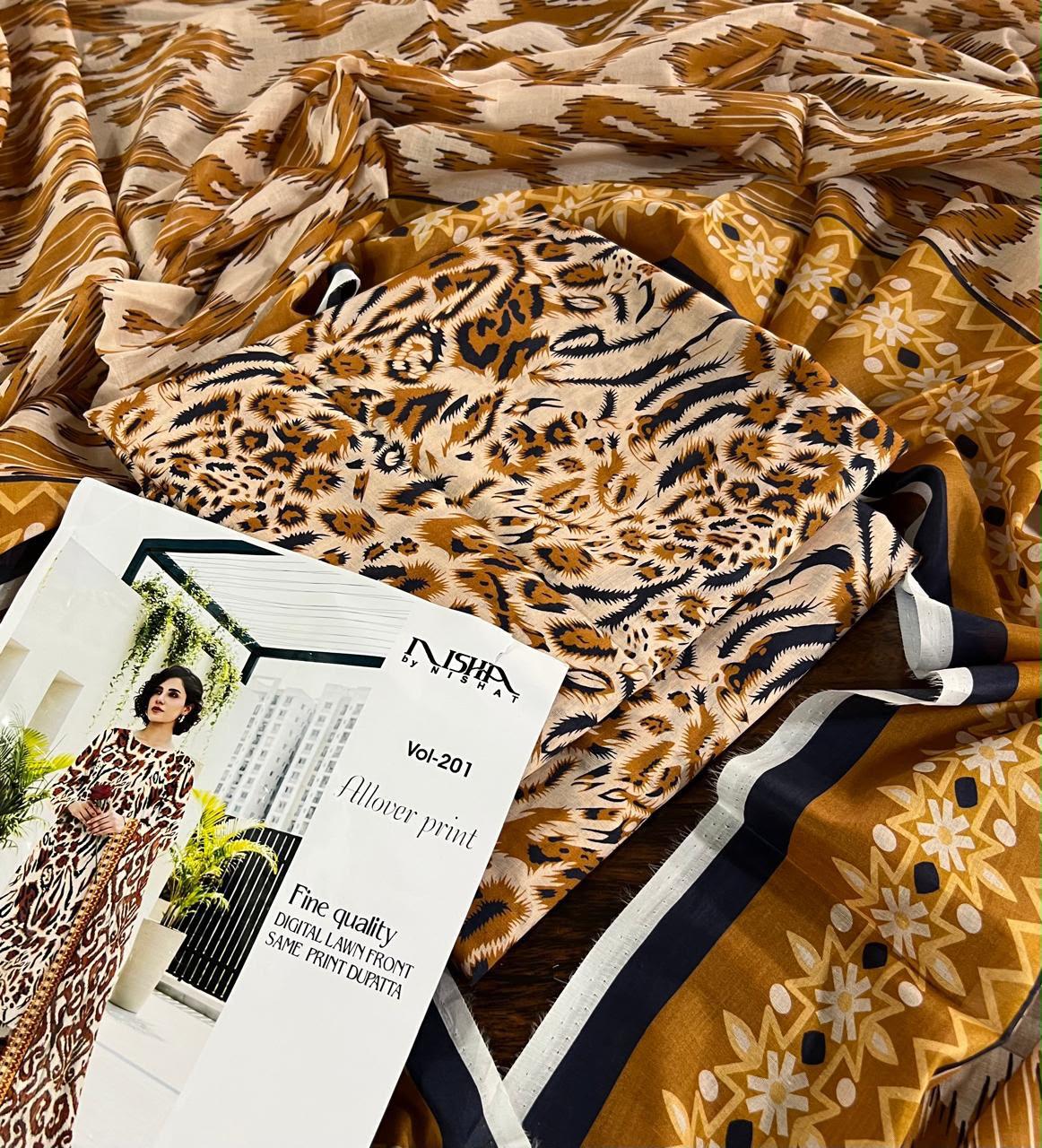 PRINTED LOWN UNSTITCHED SUIT