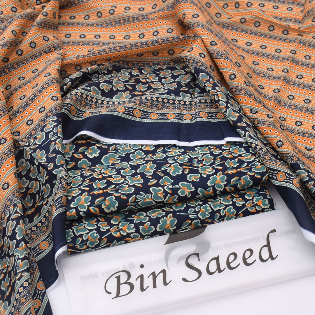 SUMMER COLLECTION DIGITAL PRINTED 3 PIECE LOWN SUIT
